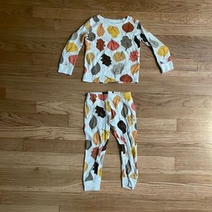 Toddler boy leaf pajamas